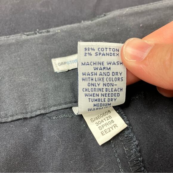 GAP Factory Navy Stretch Straight Leg Chino Cotton Pants Womens 10 LONG - Picture 4 of 6